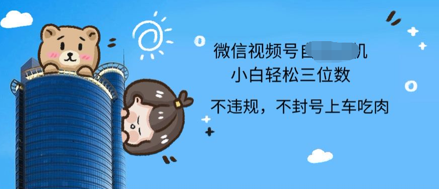 2024最新微信视频号挂机小白可上手，轻松日入三位数-蓝图副业