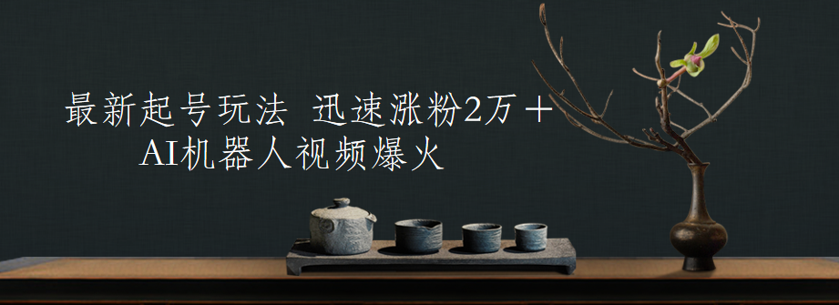 最新起号玩法，AI机器人视频爆火，迅速涨粉2万＋-蓝图副业