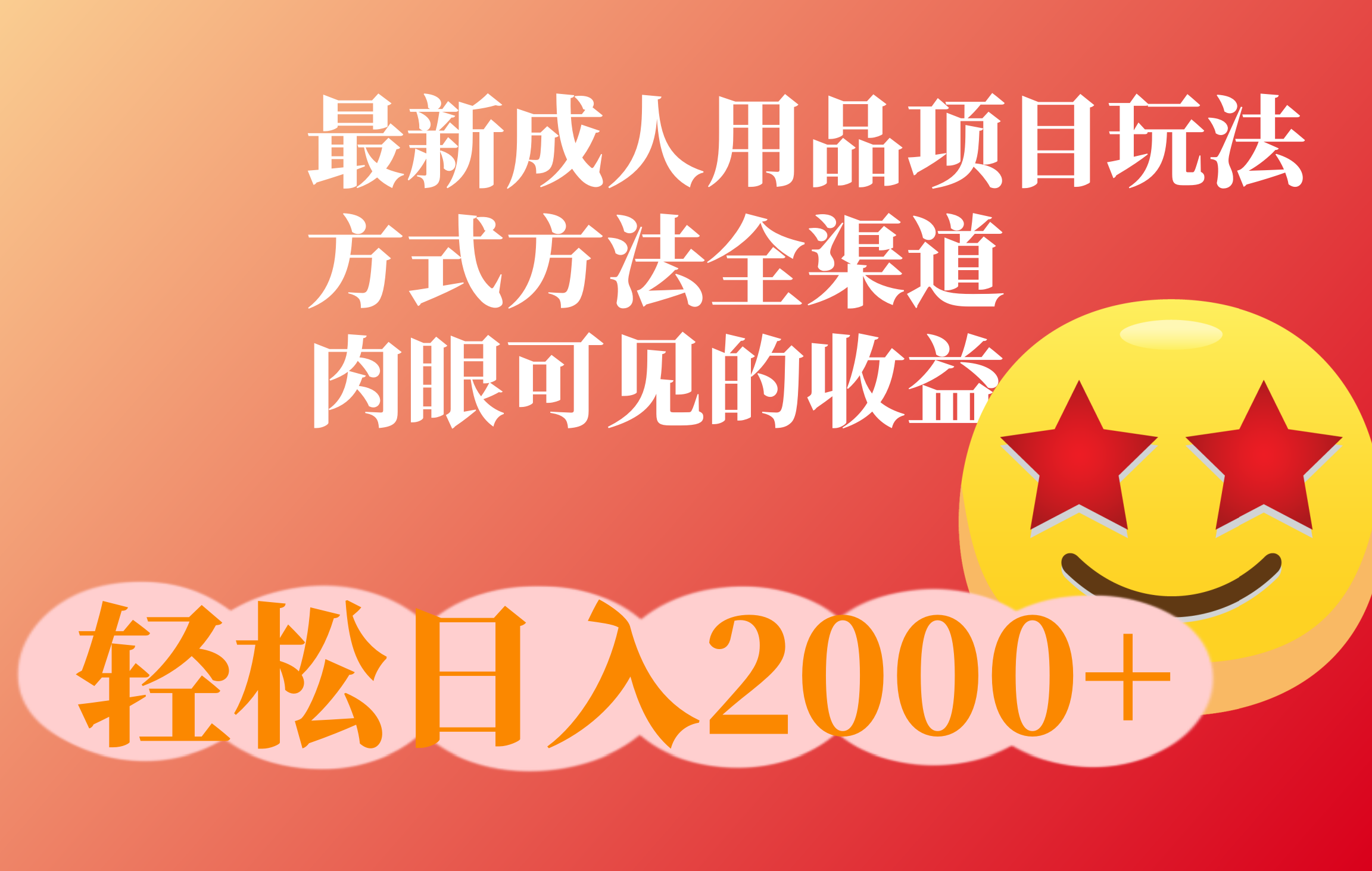 成人用品项目最新玩法，方式方法全渠道-蓝图副业