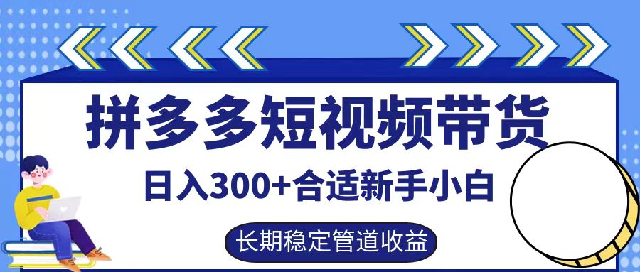 拼多多短视频带货日入300+实操落地流程-蓝图副业
