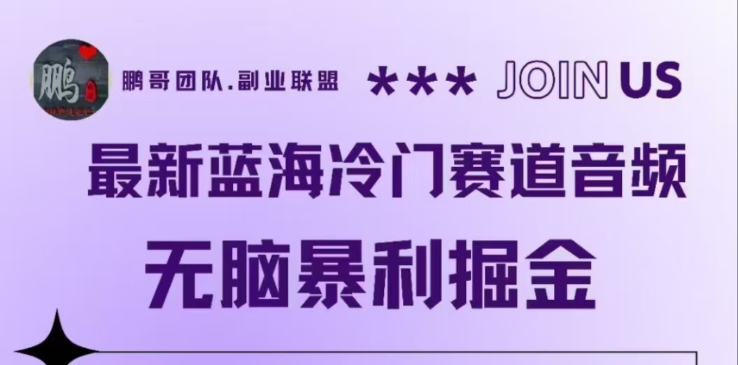 最新蓝海冷门赛道音频，无脑暴利掘金-蓝图副业