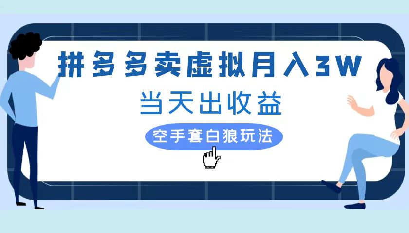 拼多多虚拟项目，单人月入3W+，实操落地项目-蓝图副业