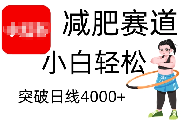 小红书减肥赛道，小白轻松日利润4000+-蓝图副业