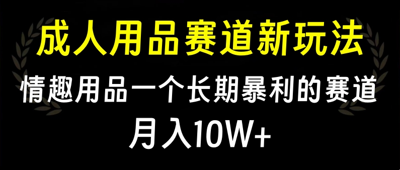 大人用品赛道新玩法，情趣用品一个长期暴利的赛道，月入10W+-蓝图副业