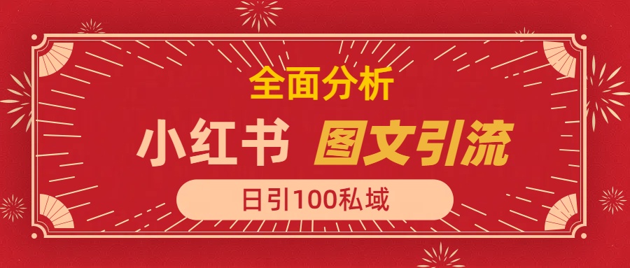 小红书图文引流，全面解析日引100私域流量是怎样做到的-蓝图副业