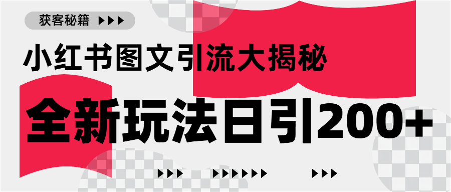 小红书图文引流，只需一张图片即可撬动百万流量，日引200+创业粉-蓝图副业