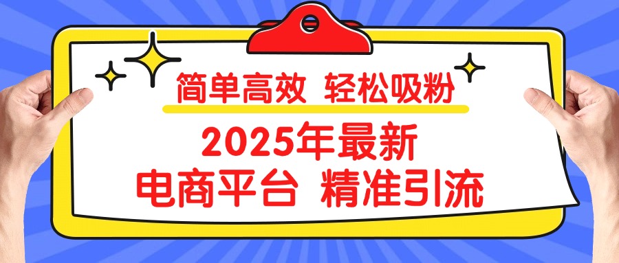 2025年最新电商平台精准引流 简单高效 轻松吸粉-蓝图副业