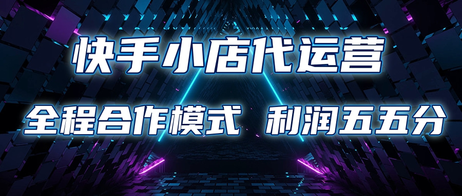 快手小店代运营 限时托管计划合作模式 利润五五分成-蓝图副业