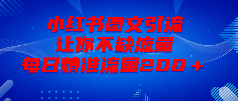 最新！小红书图文引流，全面解析日引300私域流量，是怎样做到的！-蓝图副业