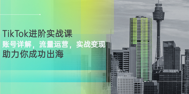 【副业项目3307期】TikTok进阶实战课：账号详解+流量运营+实战变现(tiktok怎么运营)-蓝图副业
