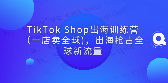 【副业项目3345期】tiktok电商怎么做（TikTok Shop出海训练营课程教你抖音跨境电商怎么做）-蓝图副业