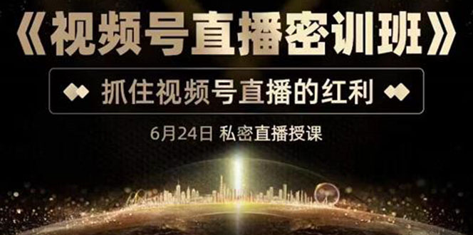 【副业项目3625期】视频号直播密训班：教企业怎么做好视频号直播，抓住视频号直播的红利-蓝图副业