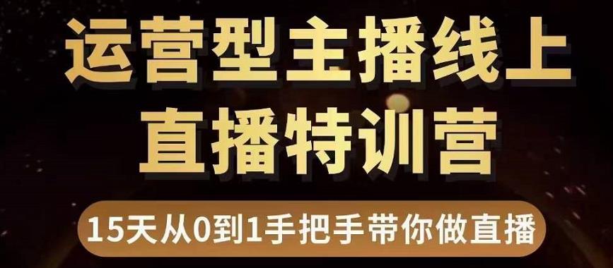 【副业项目3745期】慧哥直播电商运营型主播特训营，0基础15天手把手带你怎么做直播带货-蓝图副业