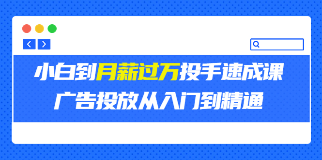 【副业项目3850期】月薪过万投手广告投放教学：广告投放从入门到精通，教你付费广告怎么投放-蓝图副业