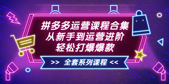 【副业项目3861期】拼多多运营课程合集：从新手到运营进阶，拼多多新手开店教程视频-蓝图副业