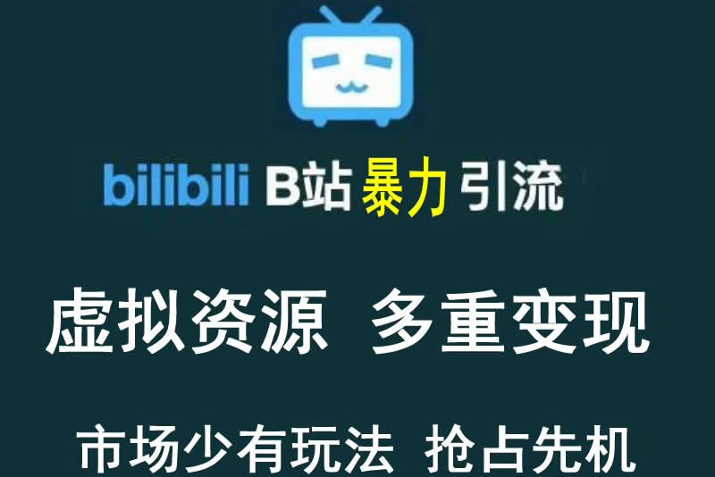【副业项目3871期】虚拟资源引流方案：B站暴力引流 ，多重变现法-蓝图副业