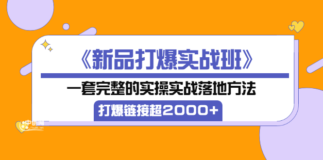 【副业项目4088期】《新品打爆实战班》一套完整的实操实战落地方法，打爆链接超2000+（38节课)-蓝图副业