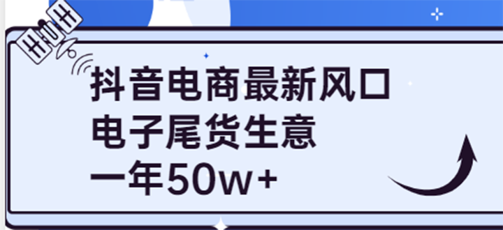 【副业项目4102期】抖音电商最新风口，利用信息差做电子尾货生意，一年50w+（7节课+货源渠道)-蓝图副业