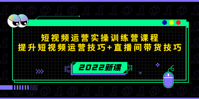 【副业项目4435期】2022短视频运营实操训练营课程，提升短视频运营技巧+直播间带货技巧-蓝图副业