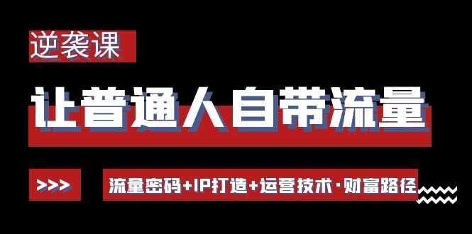 【副业项目4534期】让普通人自带流量的逆袭课：流量密码+IP打造+运营技术·财富路径-蓝图副业