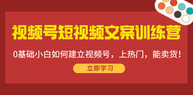 【副业项目4549期】视频号短视频文案训练营：0基础小白如何建立视频号，上热门，能卖货-蓝图副业