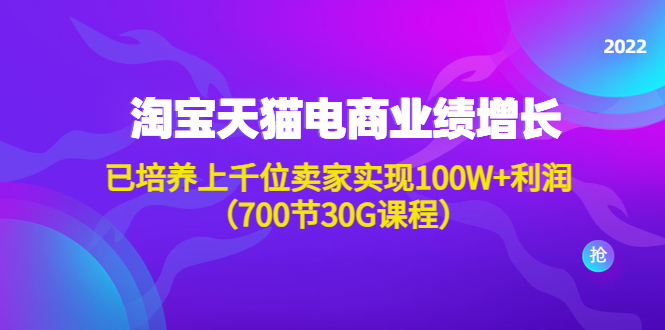 【副业项目4675期】淘系天猫电商业绩增长：已培养上千位卖家实现100W+利润（700节30G课程）-蓝图副业