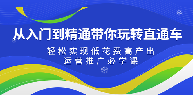 【副业项目5274期】从入门到精通带你玩转直通车：轻松实现低花费高产出，35节运营推广必学课-蓝图副业