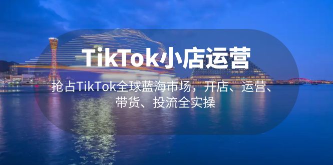 【副业项目5340期】TikTok小店运营 抢占TikTok全球蓝海市场，开店、运营、带货、投流全实操-蓝图副业