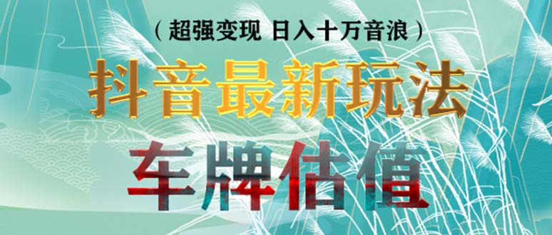 【副业项目5369期】抖音最新无人直播变现直播车牌估值玩法项目 轻松日赚几百+【详细玩法教程】-蓝图副业