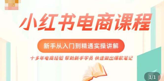 【副业项目5223期】小红书电商新手入门到精通实操课，从入门到精通做爆款笔记，开店运营-蓝图副业