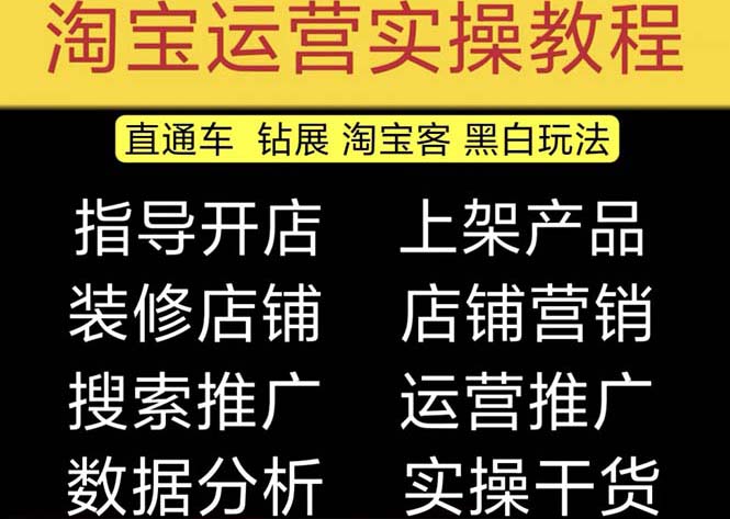 【副业项目5247期】2023淘宝开店教程0基础到高级全套视频网店电商运营培训教学课程（2月更新）-蓝图副业