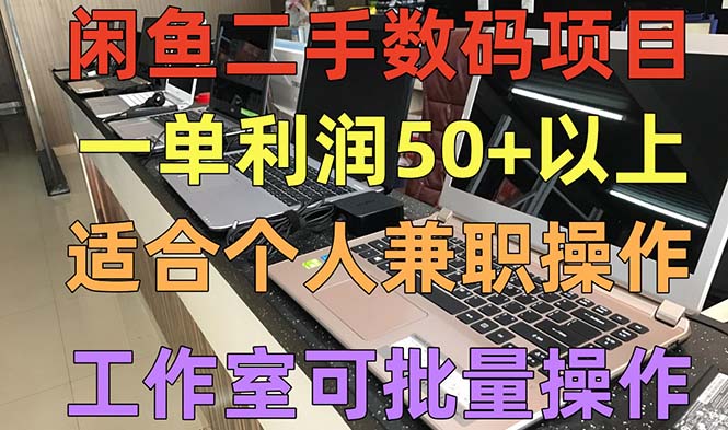 【副业项目5404期】闲鱼二手数码项目，个人副业低保收入一单50+以上，工作室批量放大操作-蓝图副业