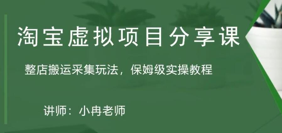 【副业项目5253期】淘宝虚拟整店搬运采集玩法分享课：整店搬运采集玩法，保姆级实操教程-蓝图副业
