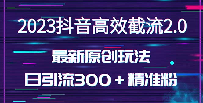 【副业项目5421期】日引300＋创业粉，独家抖音高效截流2.0玩法（价值1280）-蓝图副业