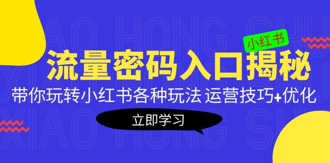 【副业项目5322期】小红书流量密码入口揭秘：带你玩转小红书各种玩法 运营技巧+优化-蓝图副业