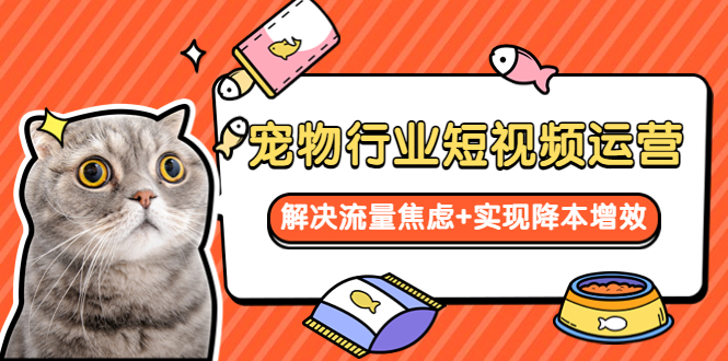 【副业项目5947期】宠物/行业短视频运营 流量增长的一层窗户纸 解决流量焦虑+实现降本增效-蓝图副业