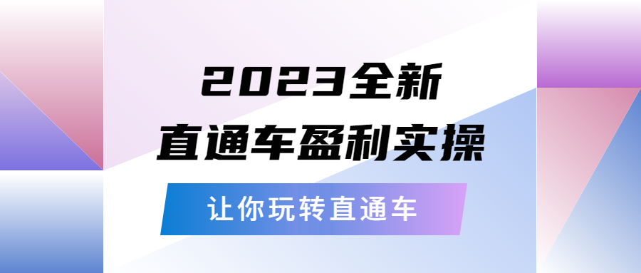 【副业项目5773期】2023全新直通车·盈利实操：从底层，策略到搭建，让你玩转直通车-蓝图副业