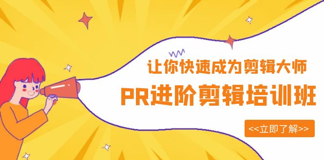 【副业项目6160期】PR进阶剪辑培训班，让你快速成为剪辑大师 12节视频课程+素材！-蓝图副业