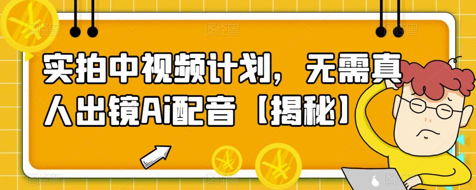 【副业项目6165期】实拍中视频计划，无需真人出镜Ai配音【揭秘】-蓝图副业