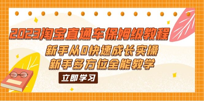 【副业项目6346期】2023淘宝直通车保姆级教程：新手从0快速成长实操，新手多方位全能教学-蓝图副业