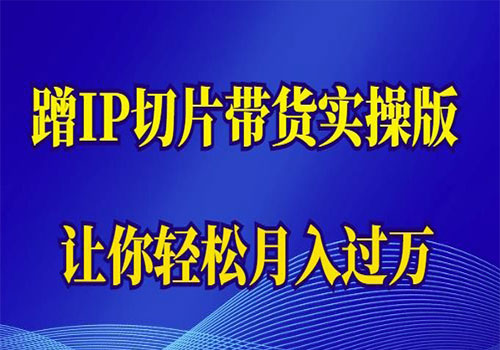 【副业项目6060期】2023蹭这个IP切片带货实操版，让你轻松月入过万（教程+素材）-蓝图副业