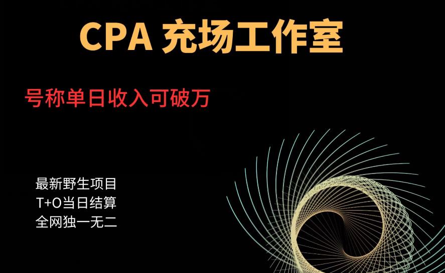 【副业项目6075期】cpa充场工作室，号称单日收入10000+（揭秘）-蓝图副业