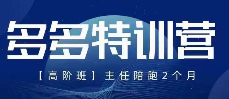 【副业项目6086期】纪主任·5月最新多多特训营高阶班，玩法落地实操，多多全掌握-蓝图副业