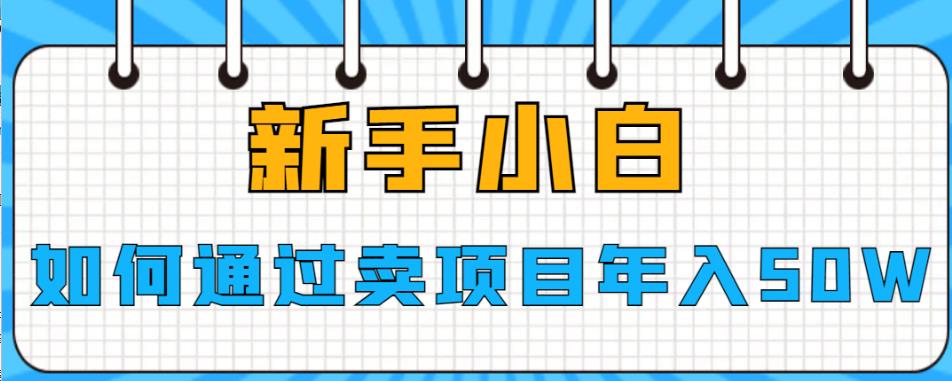 【副业项目6774期】新手小白如何通过卖项目年入50W【揭秘】-蓝图副业