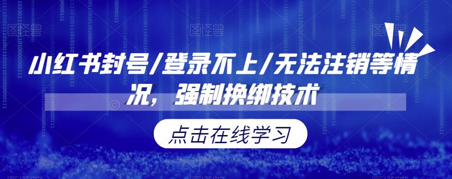 【副业项目6903期】小红书封号/登录不上/无法注销等情况，强制换绑技术【揭秘】-蓝图副业