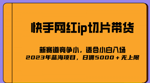 【副业项目7037期】2023爆火的快手网红IP切片，号称日佣5000＋的蓝海项目，二驴的独家授权-蓝图副业