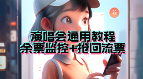 【副业项目7161期】演唱会通用_余票监控+抢回流票（教程+软件）-蓝图副业