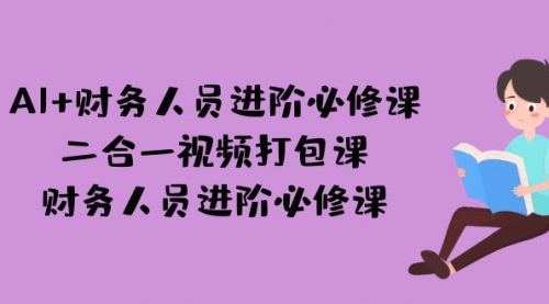 【副业项目7243期】AI + 财务人员进阶必修课二合一视频打包课，财务人员进阶必修课-蓝图副业