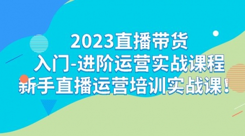 【副业项目7300期】2023直播带货入门-进阶运营实战课程：新手直播运营培训实战课-蓝图副业
