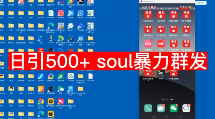 【副业项目7591期】【项目船首发】日引500soul暴力群发项目拆解【揭秘】-蓝图副业